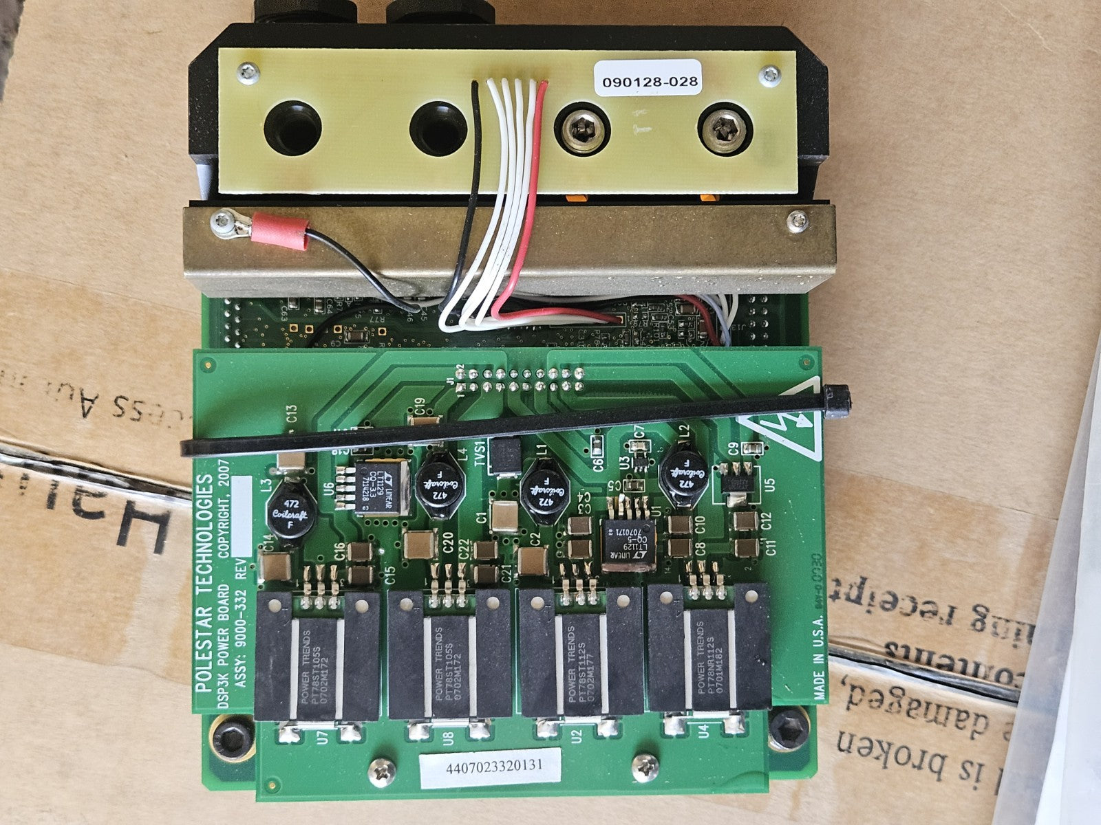 Polestar Technologies DSP3K Power Board ASSY: 9000-332 Rev Model DSP4C Rev 2.0