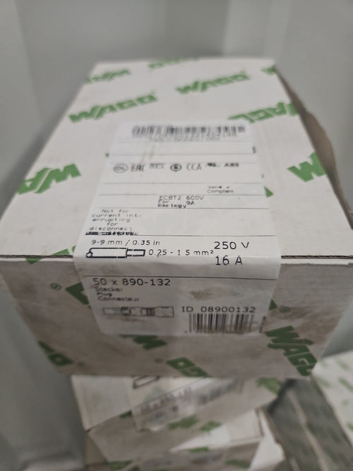 50 x Wago Winsta 890-132 Stecker mit Zugentlastungsgehäuse 2-polig NEU/Ovp, New