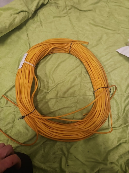 100m Adatherm LACKSCHLAUCH ø4mmx0,5 gelb (Gewebeschlauch), Neu Ovp New Umbenutzt