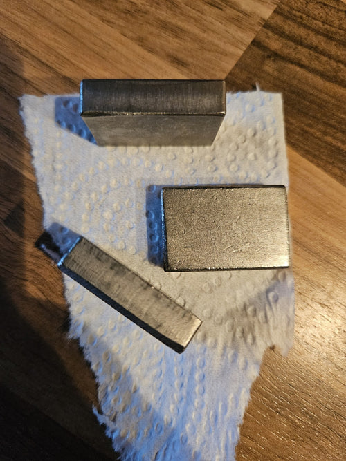 10 x Damast 1.2842 / W2842 Werkzeugstahl/Damast-/Messerstahl DIN 17350 30x20x8mm