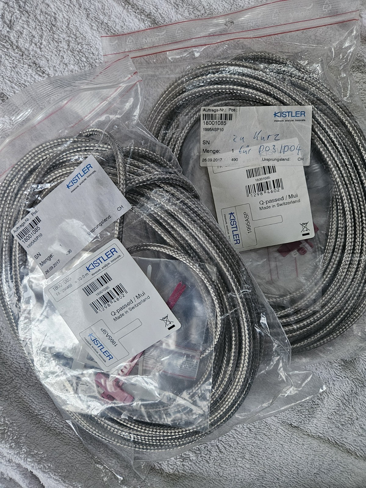 Kistler 1995ASP10 Sensorcable, Verbindungskabel SENSOR Neu/ovp,New Krauss Maffei