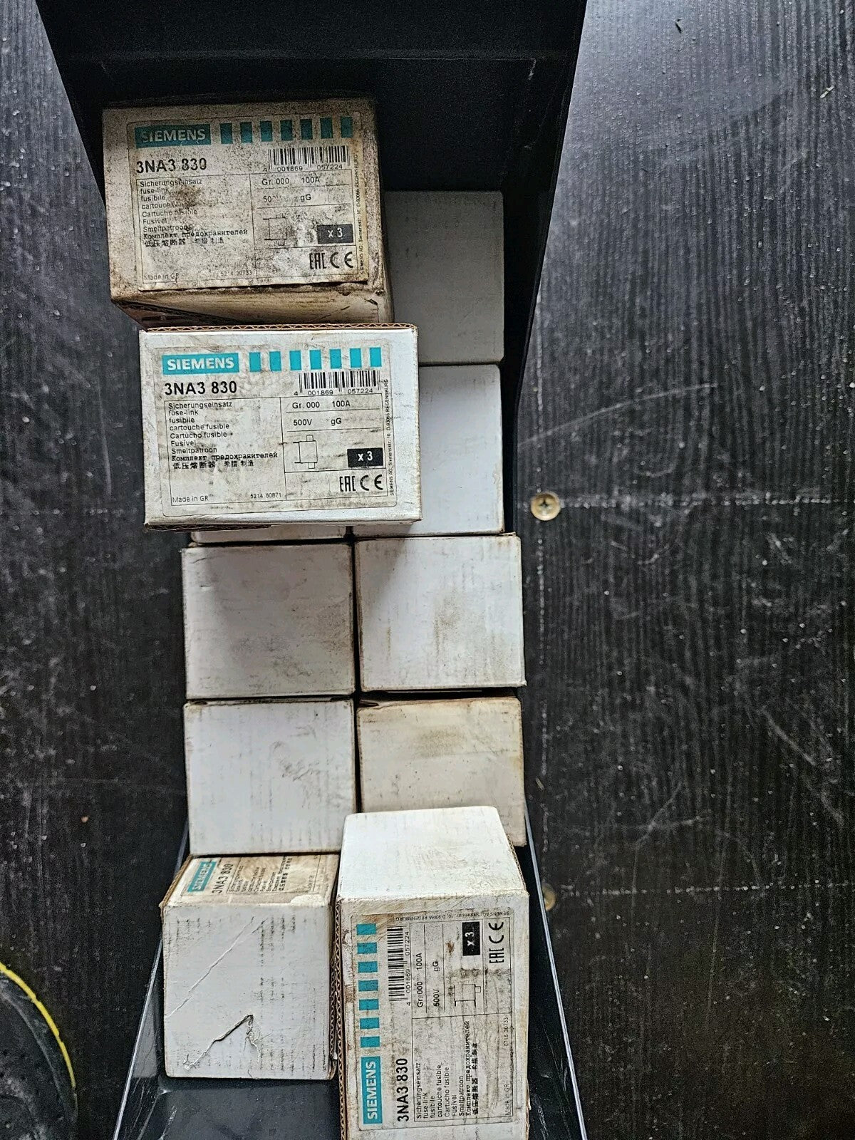 Siemens NH-Sicherungseinsatz mit Stirnkennmelder 100A 3NA3830 Neu/ovp, New Box