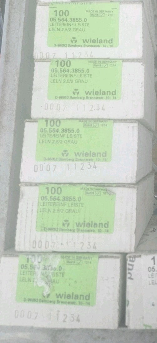WIELAND 05.564.3855.0, WIELAND LELN 2,5/2 Grau Leitereinführungsleiste, NEU