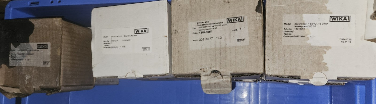 Wika 232.50.063, 14061276 Manometer, -1/+1,5bar, G1/4B unten Neu/ovp, New Unused