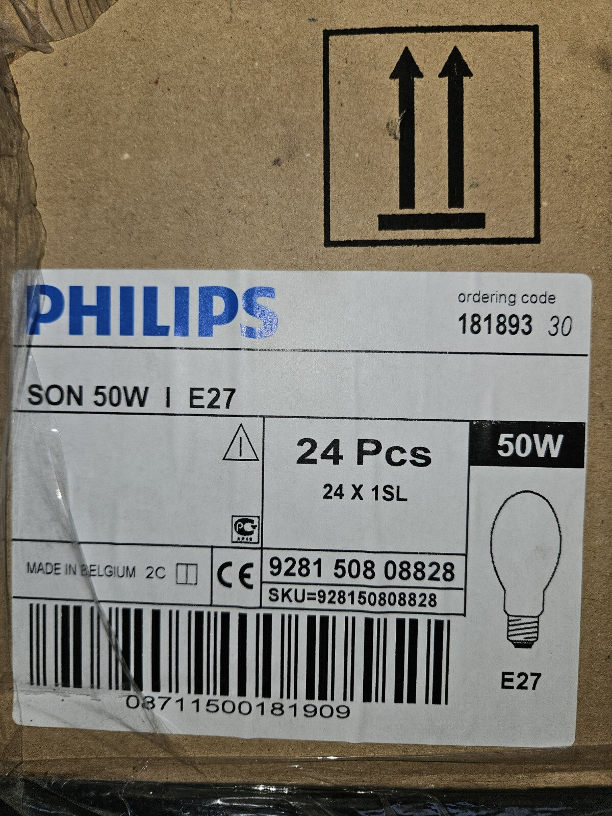 Philips SON 50W/220 I E27 1CT/24, 52,5W, 3500lm, 1900K (18189330)Neu/ovp,new