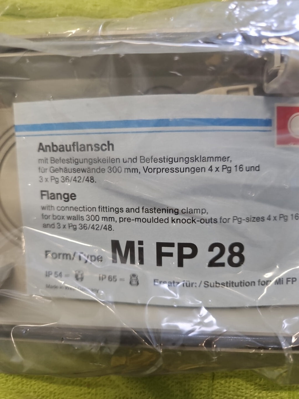 Hensel Mi FP 28, MI FP 21, 9806293 Flansch Neu/ovp, New Unused,MIFP28,MIFP20