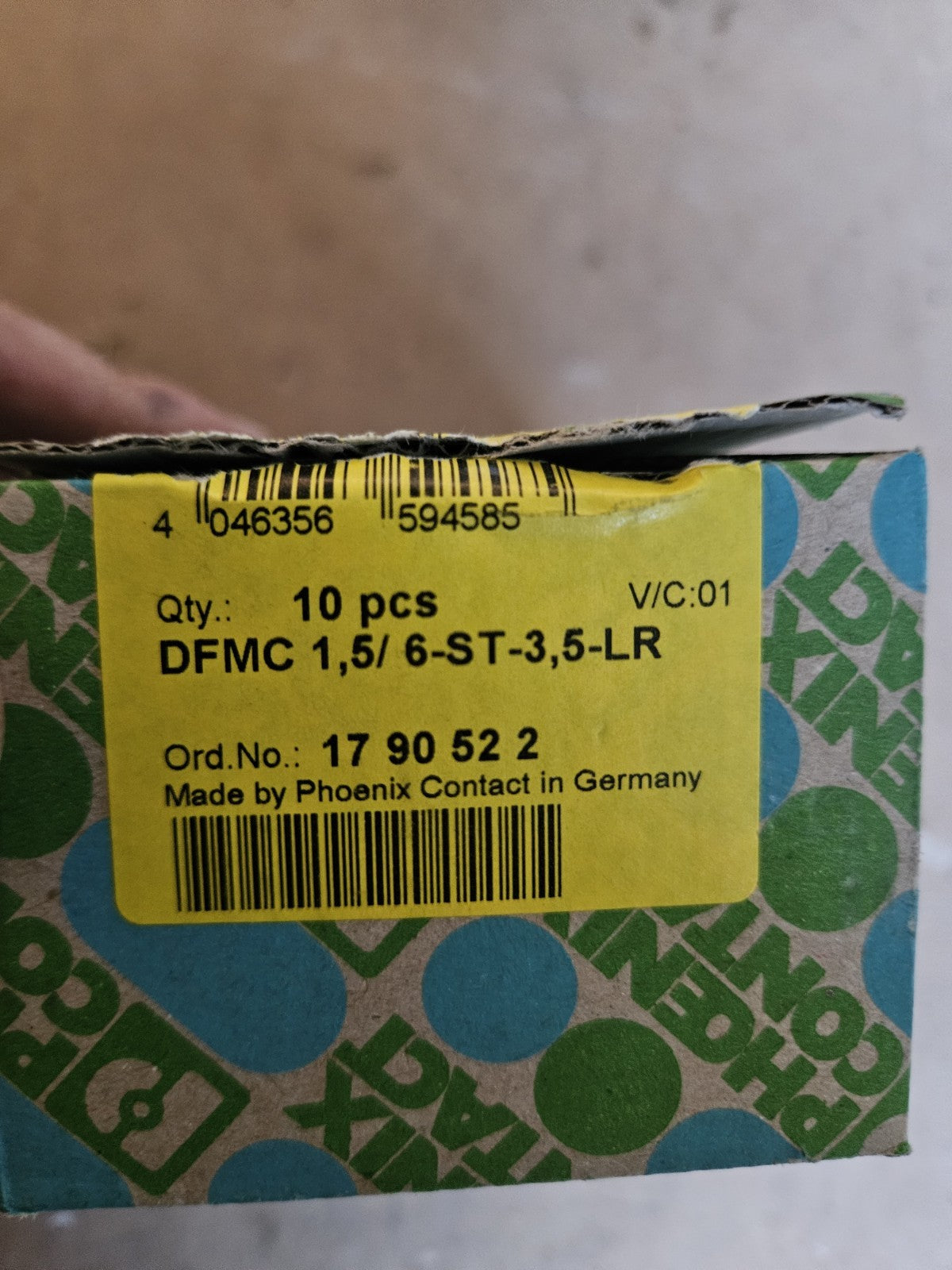 10 x Phoenix Contact 1790522, DFMC 1,5/ 6-ST-3,5-LR PCB connector New Neu Unused