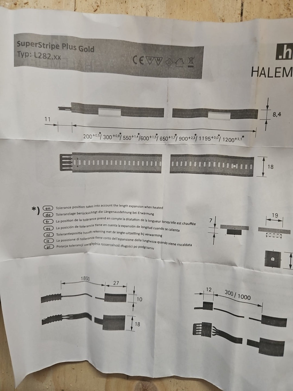 HALEMEIER LED L282.01 SuperStripe PLUS GOLD, Neu/Ovp New Unbenutzt Unused In Box