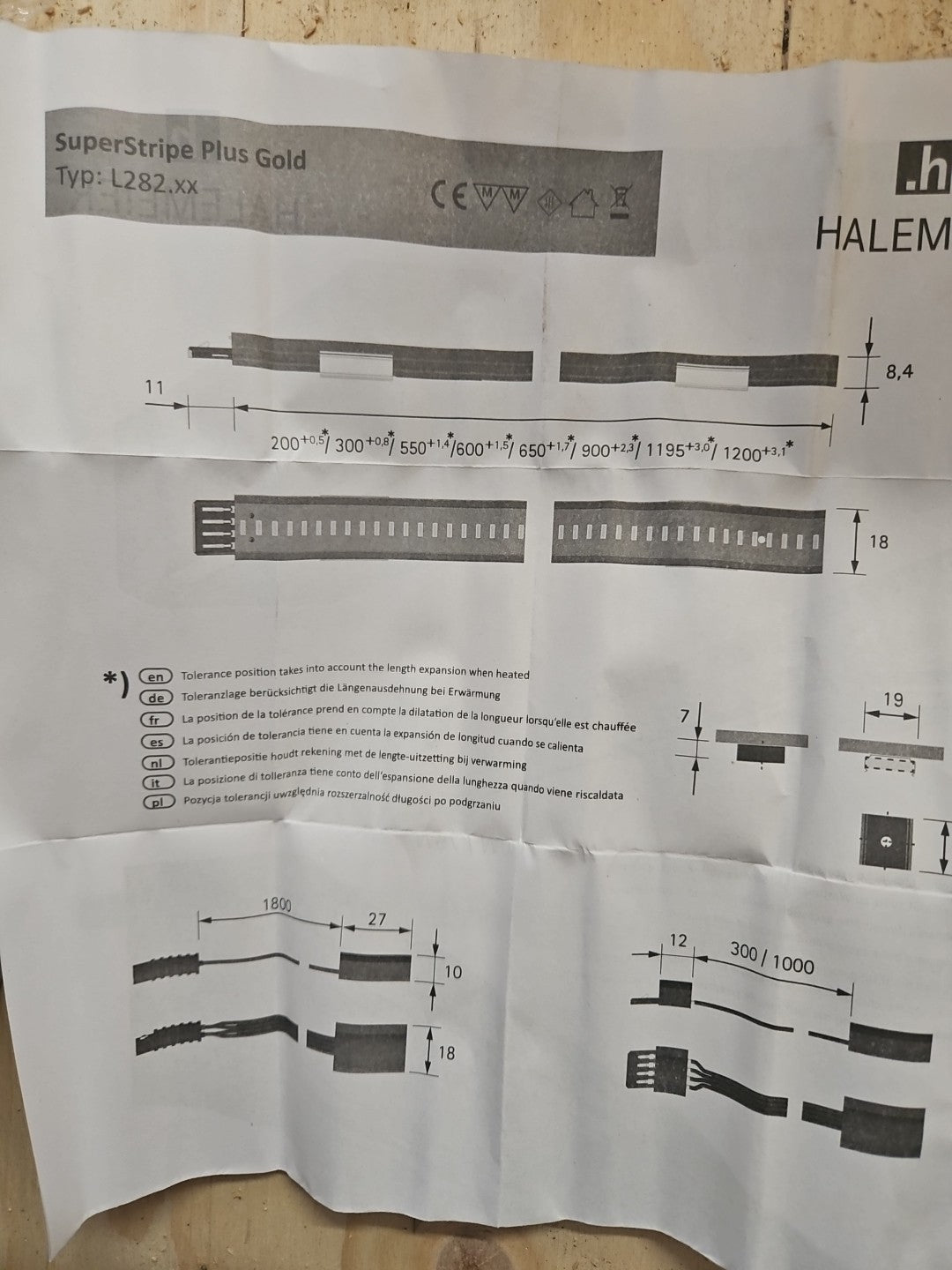 HALEMEIER LED L282.01 SuperStripe PLUS GOLD, Neu/Ovp New Unbenutzt Unused In Box