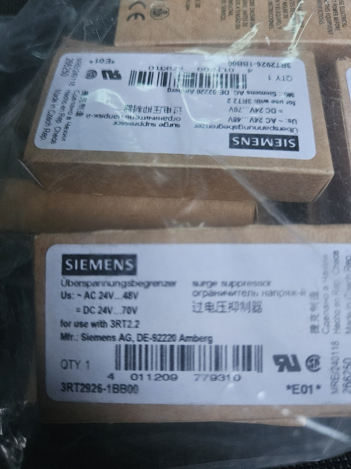 10 x Siemens Überspannungsbegrenzer 3RT2926-1BB00 Varistor, for 3RT2 New Neu/Ovp