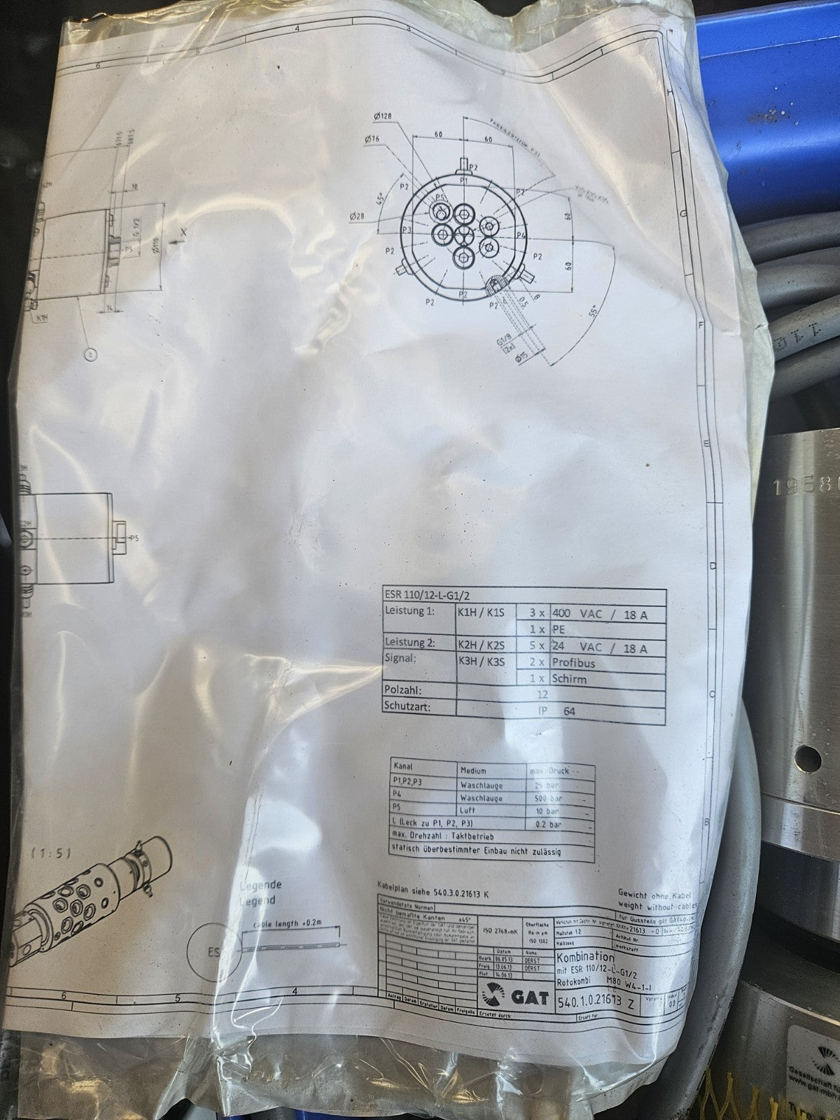 GAT ESR 110/12-L-G1/2 Schleifring 105011017954 Brandnew Unused, Neu Unbenutzt!!