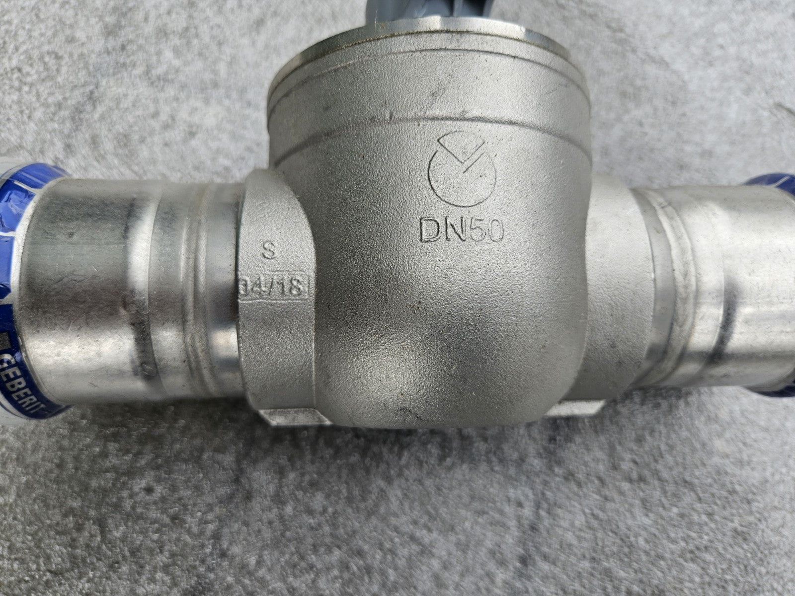 1 x Geberit Mapress Edelstahl Kugelhahn mit Betätigungshebel 94958,Neu/Unbenutzt