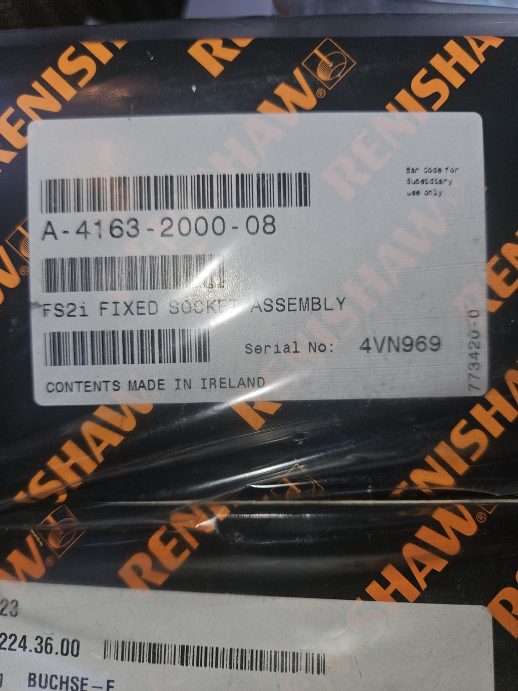 Renishaw A-4163-2000-08, FS2i fixed socket assembly for LP2 series probes, New