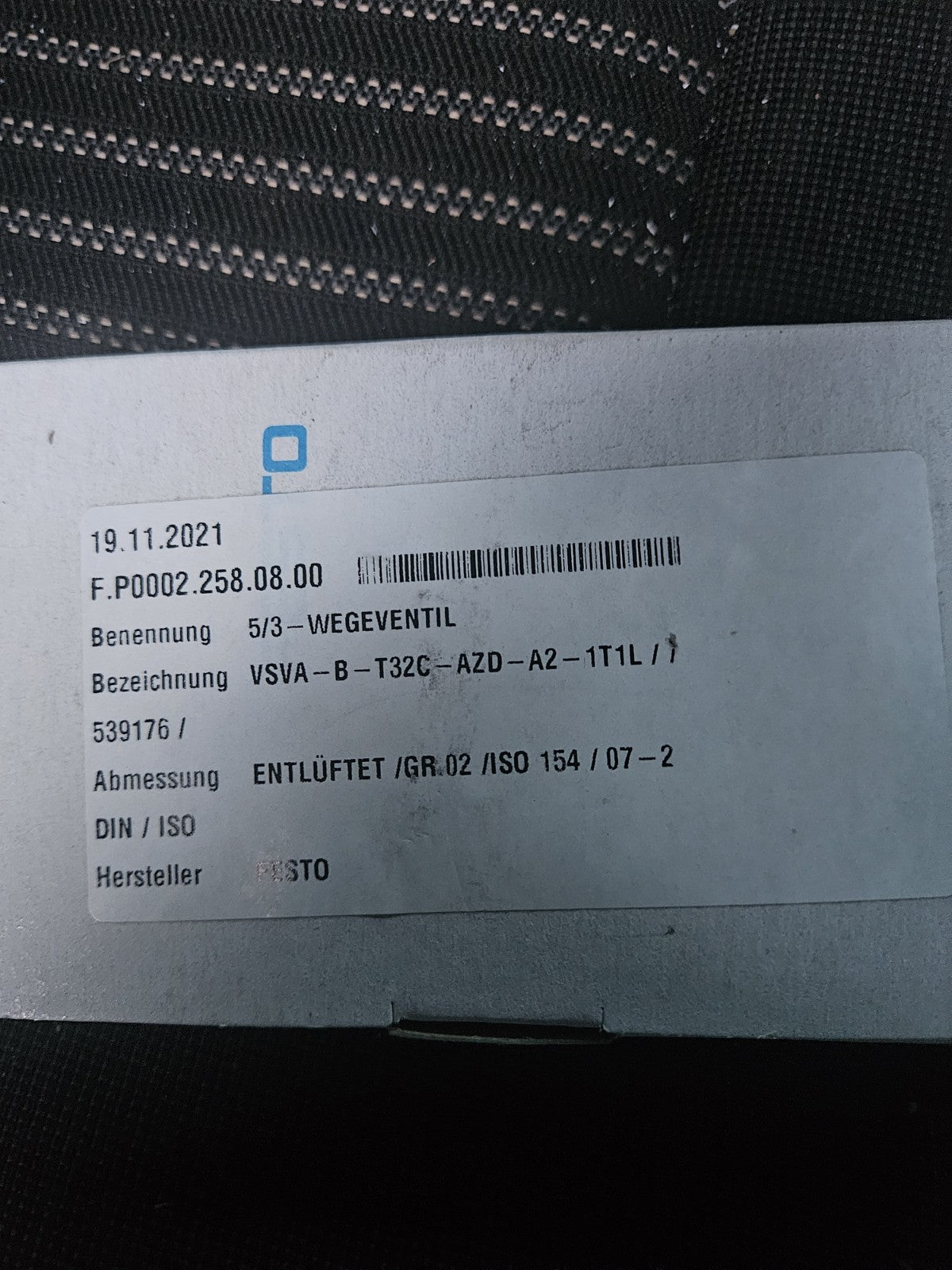 FESTO VSVA-B-T32C-AZD-A2-1T1L 539176 Magnetventil, Solenoid Valve New Neu/ovp