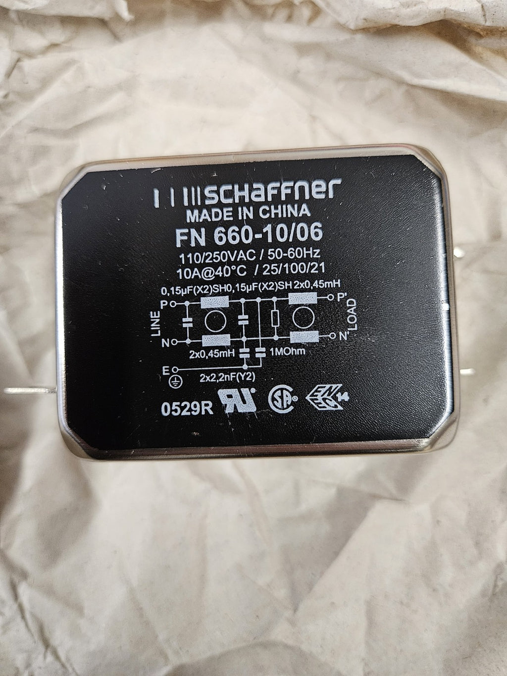 SCHAFFNER FN 660-10/06, 110/250VAC/50-60Hz Neu unused New