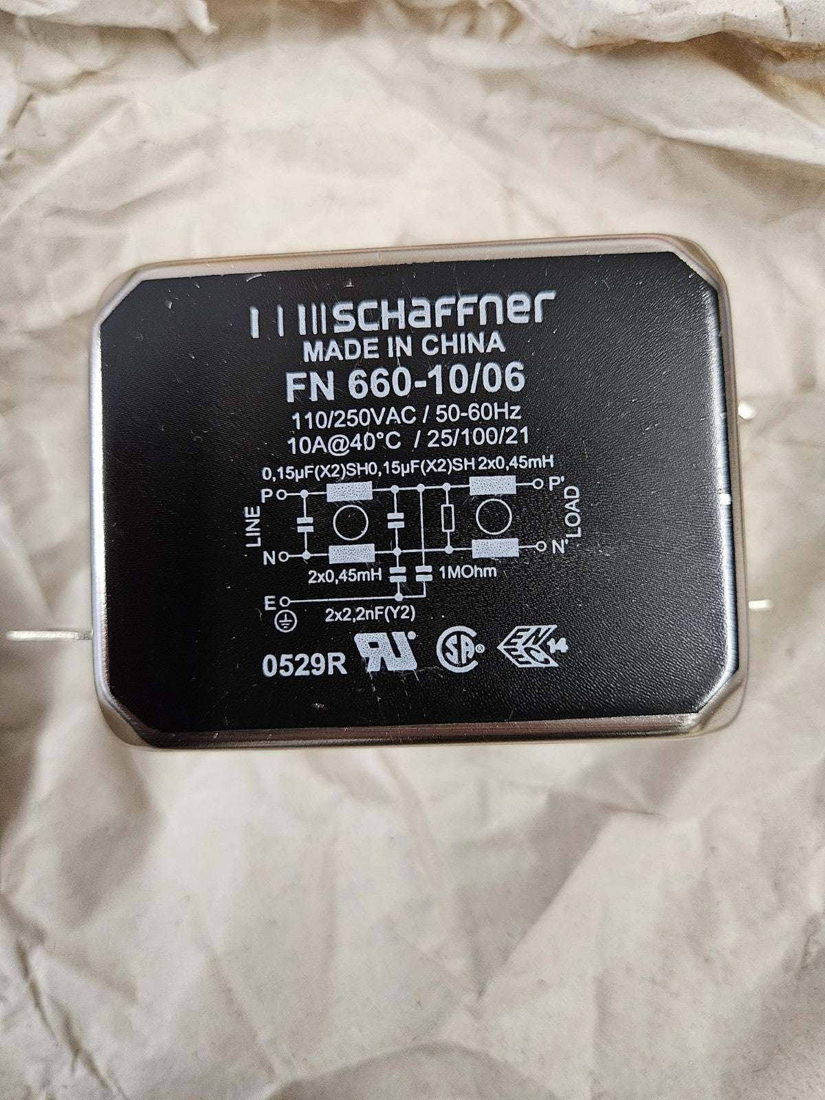 SCHAFFNER FN 660-10/06, 110/250VAC/50-60Hz Neu unused New