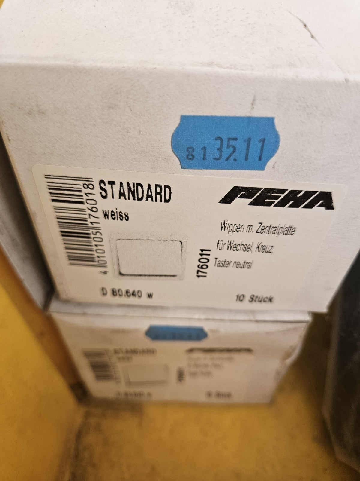 10 x PEHA D 80.640 W Standard Wippe, weiß (176011), Neu Ovp Unbenutzt New Nos