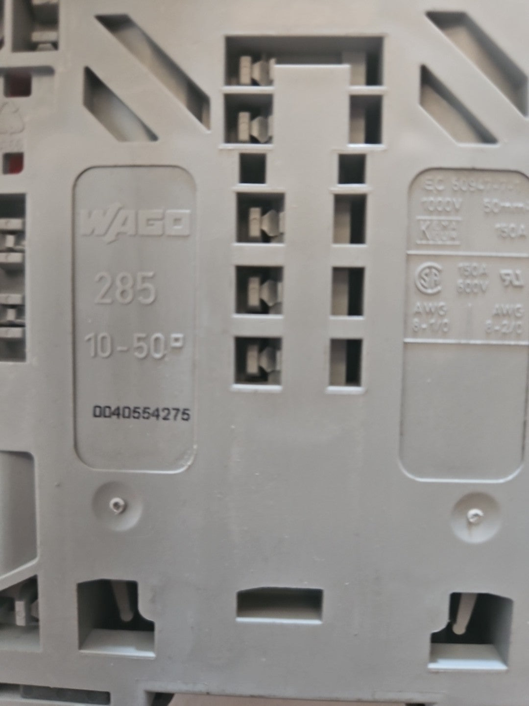 7x WAGO 285-150 285150 02850150 2-Leiter-Durchgangsklemme Neu New Unbenutzt 