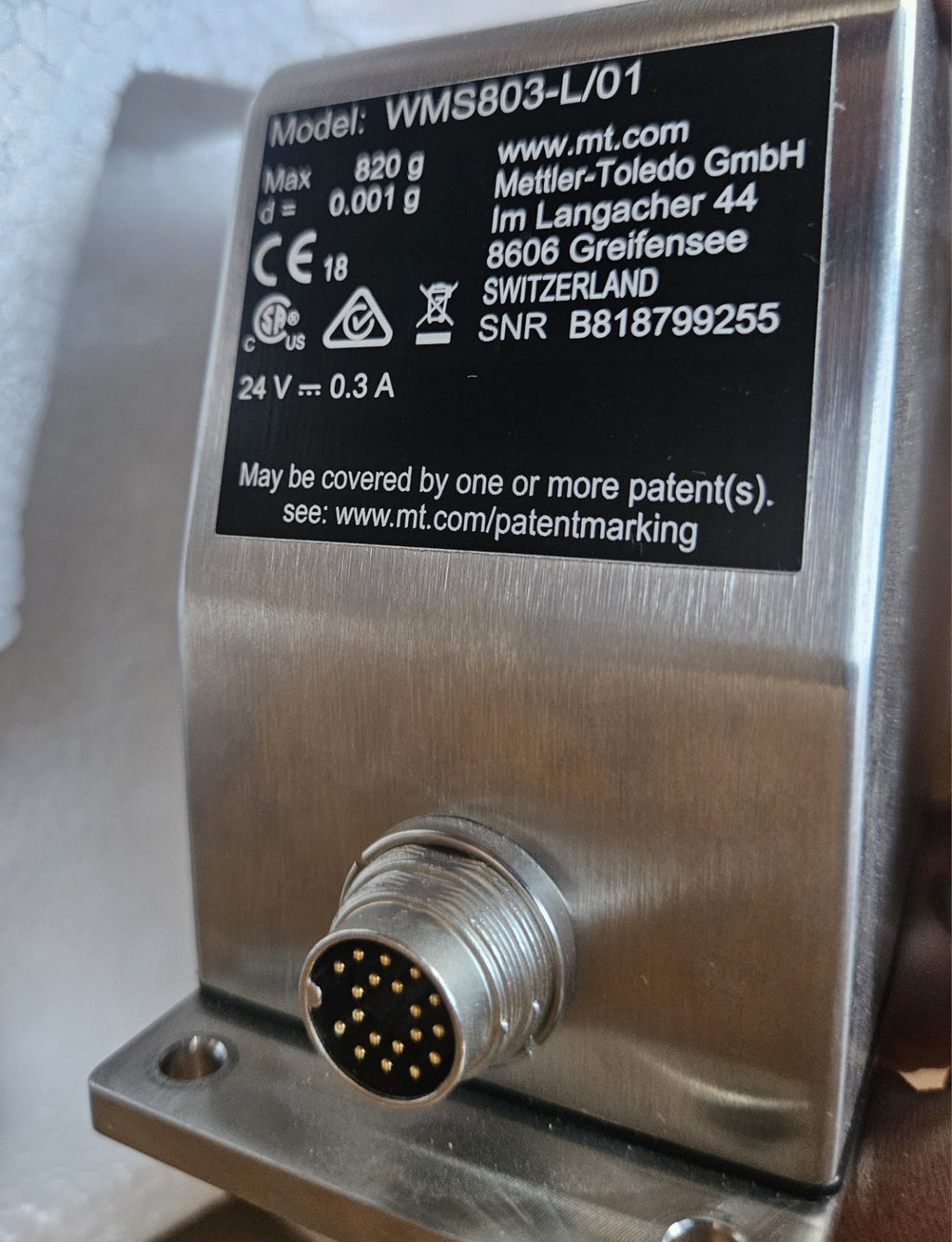 Mettler Toledo WMS803-L/01, SPE2003-3, Edelstahl-Ausführung -unused/OVP-NEW