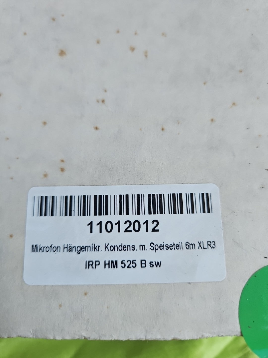 1 x Electret Condenser Cardioid Hanging Microphone IRP HM-525B nos Neu/ovp Sound