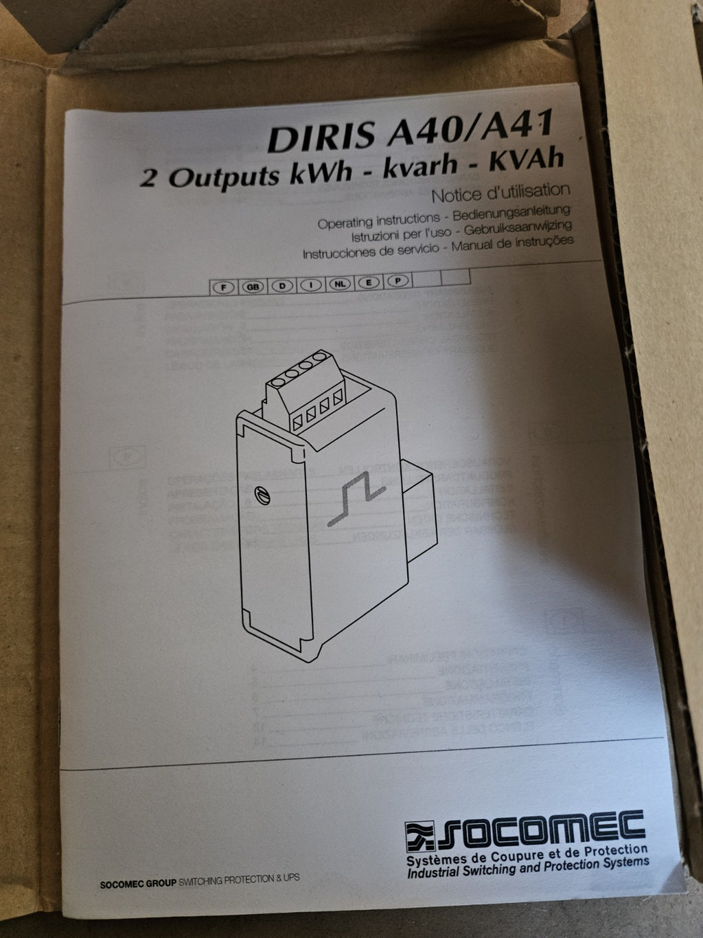 Socomec 48250090 PLC I/O Module for DIRIS A40/A41/Ap *NEW* Neu/ovp Unused