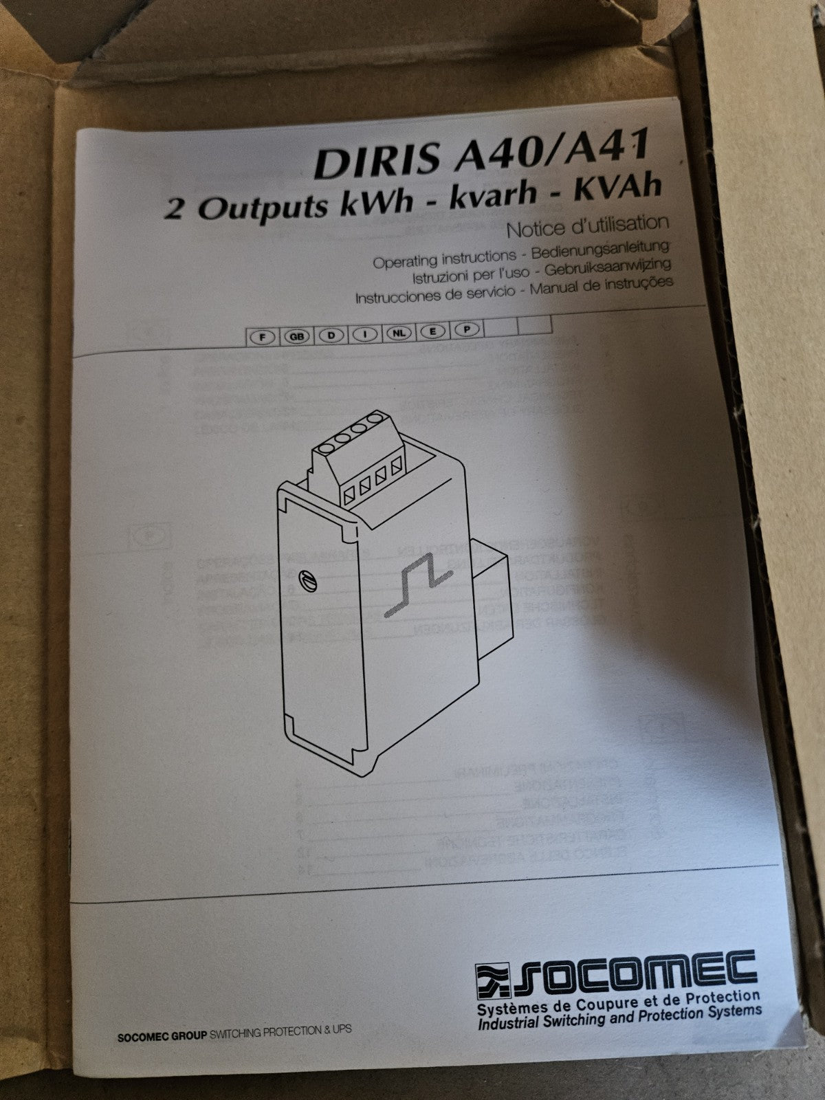 Socomec 48250090 PLC I/O Module for DIRIS A40/A41/Ap *NEW* Neu/ovp Unused