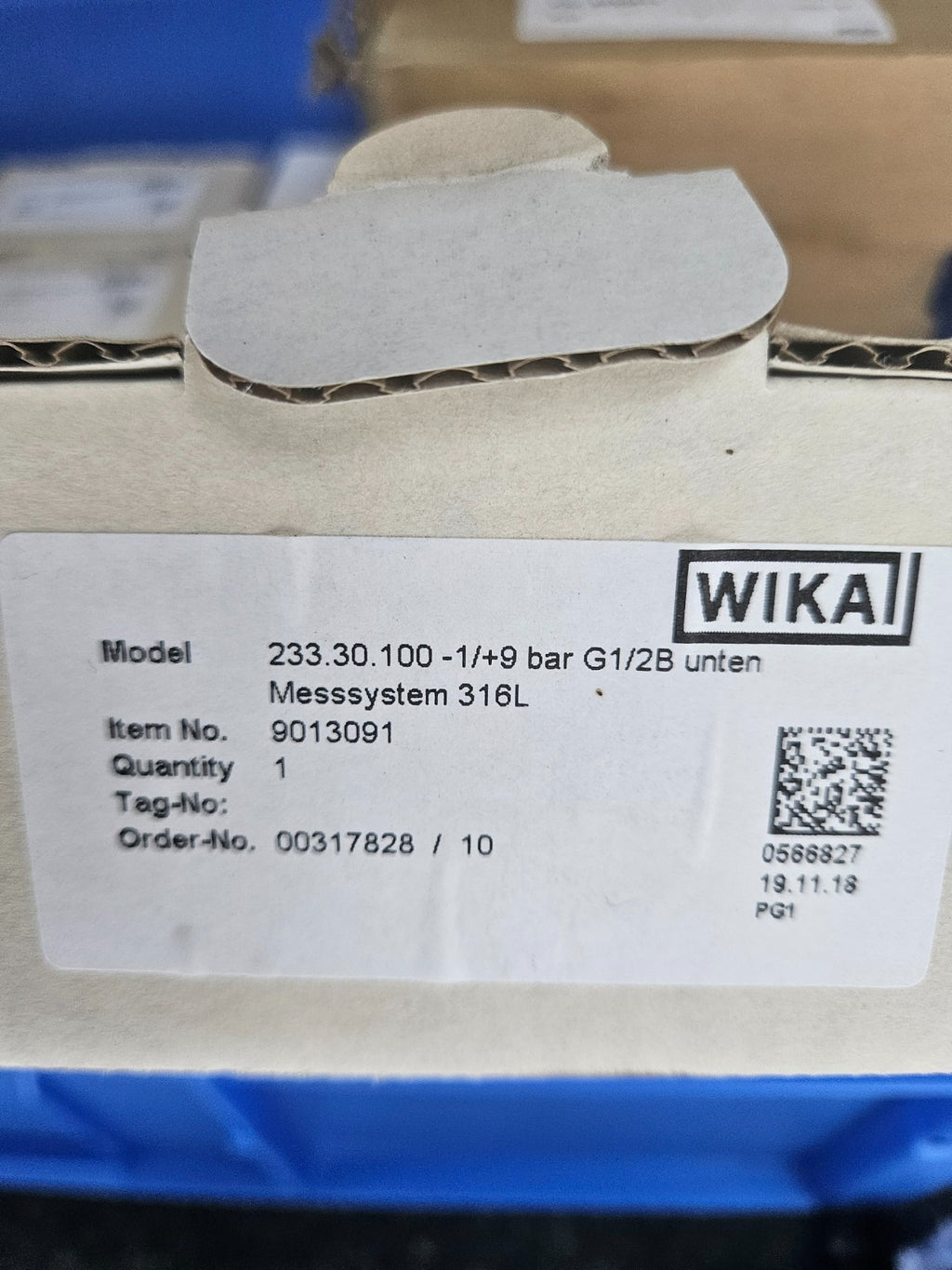 WIKA Manometer Glyzerin 233.30.100, diverse Modelle zur Auswahl G1/2"B, neu/ovp