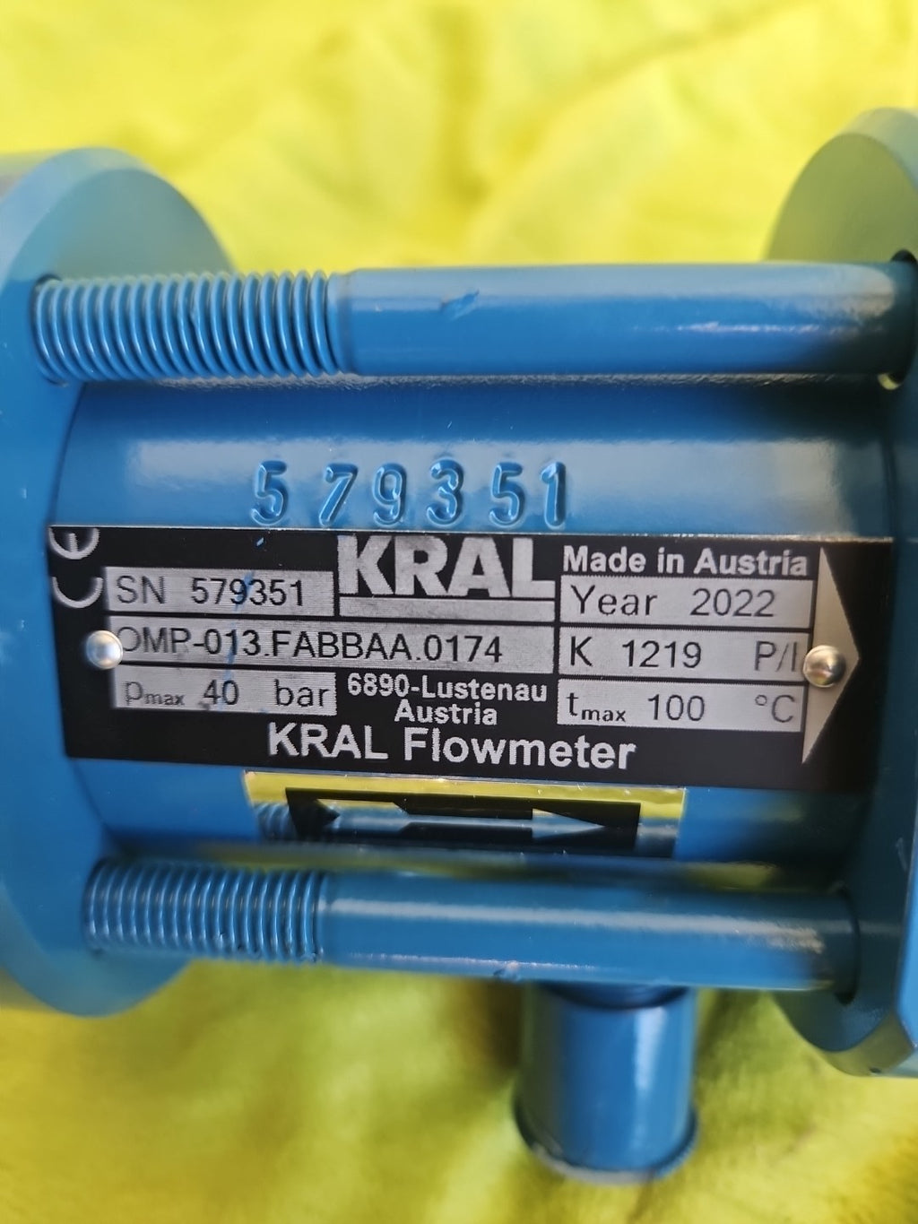 NEW KRAL LIQUID FLOWMETER OMP-013.FABBAA.0174 KRAL INDUSTRIAL VOLUMETER -AUSTRIA