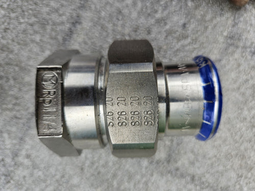 1 x Geberit Mapress Edelstahl Übergangsverschraubung mit IG, 35 mm x 1 1/4" Neu