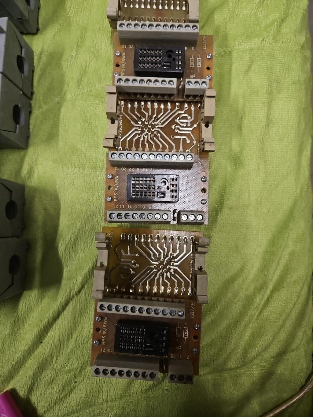 6 x LÜTZE RPS-1K/6Wb Relais Sockel 220VDC Relay Socket RPS-1K/6wb,Neu, Unbenutzt