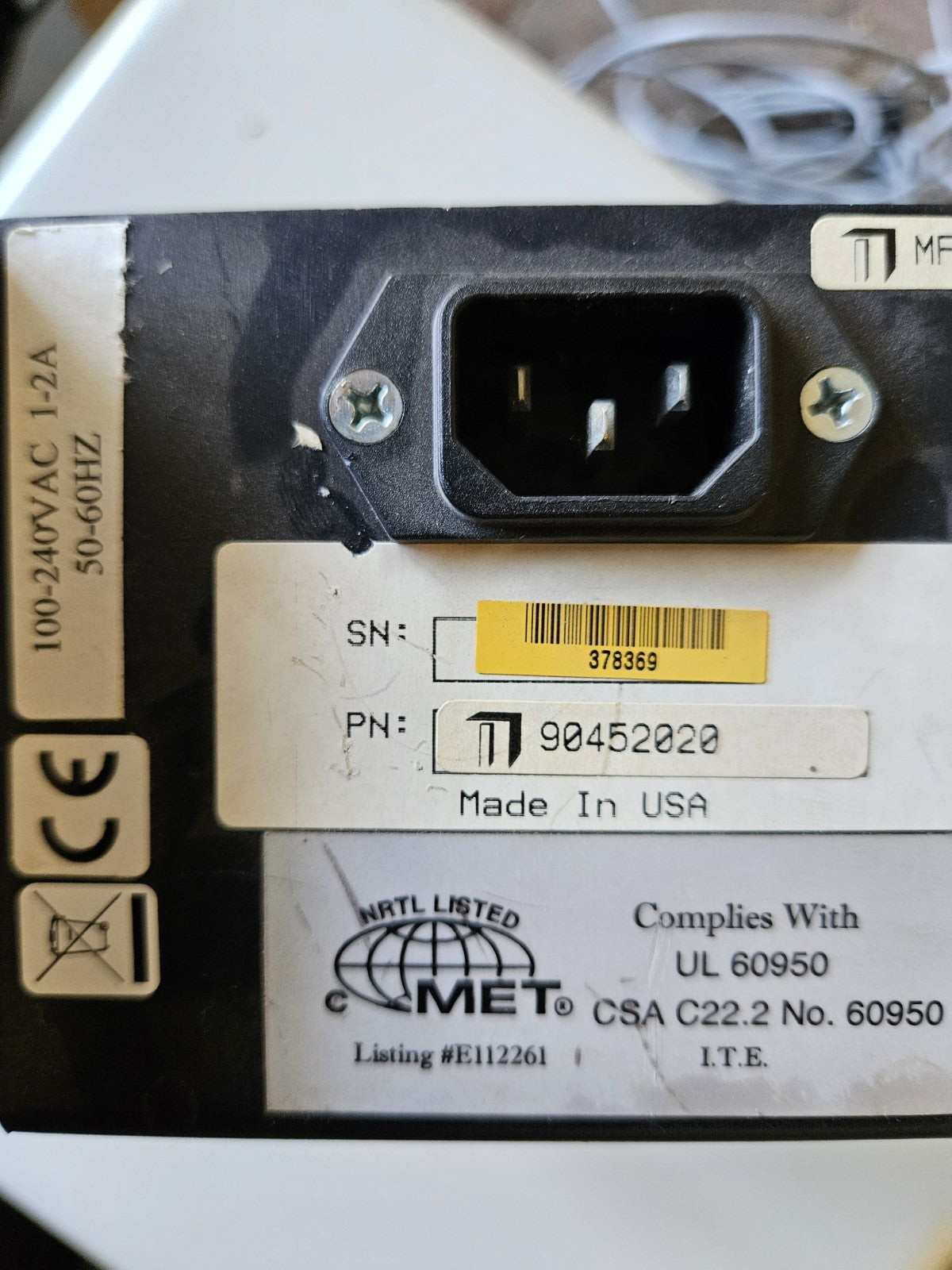 PARTICLE MEASURING SYSTEMS PMS 90452020 /ENODE,POWER SUPPLY used, tested working
