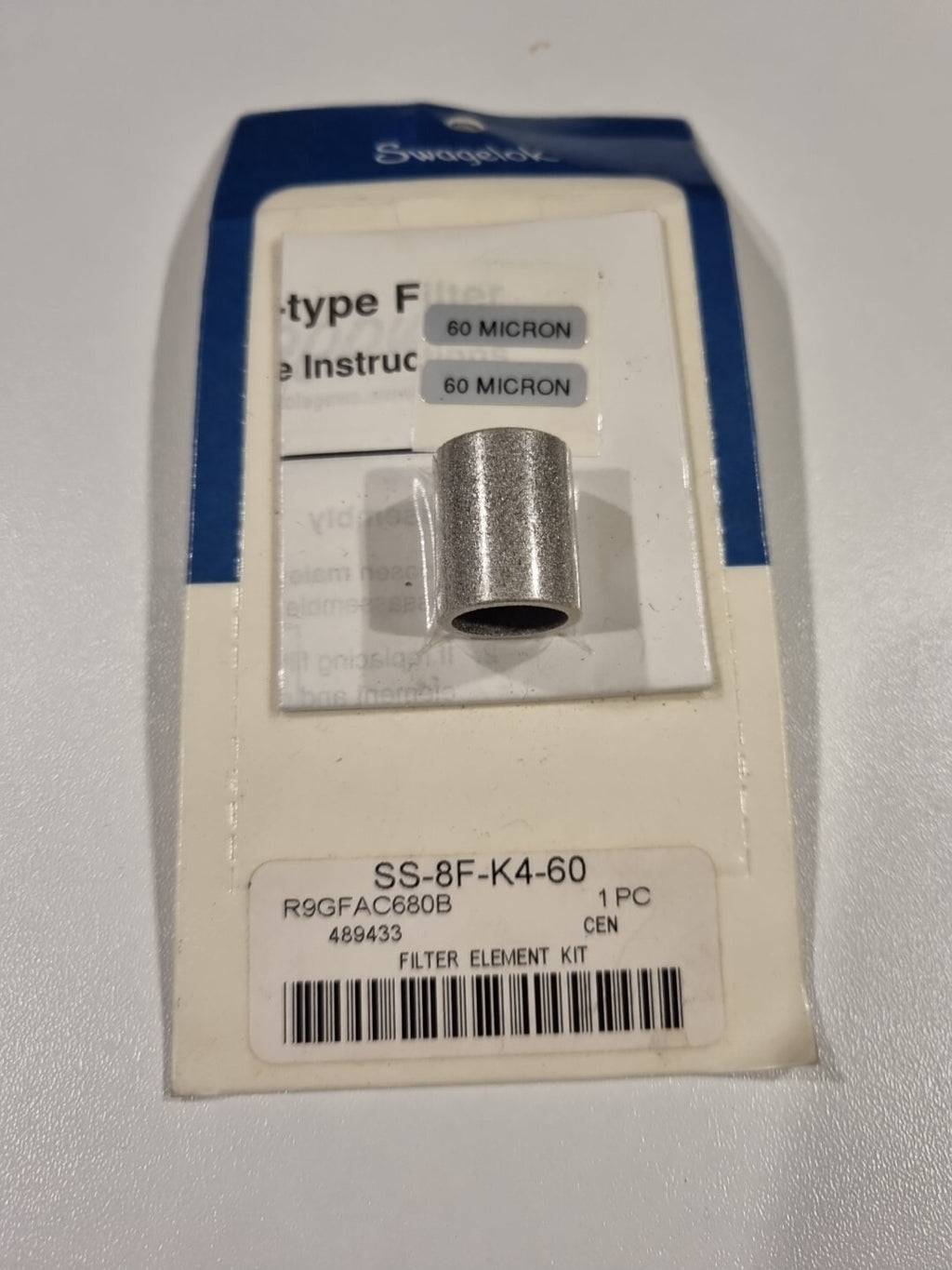 Swagelok SS-8F-K4-60 60 Micron Element Kit for 6F FNSP