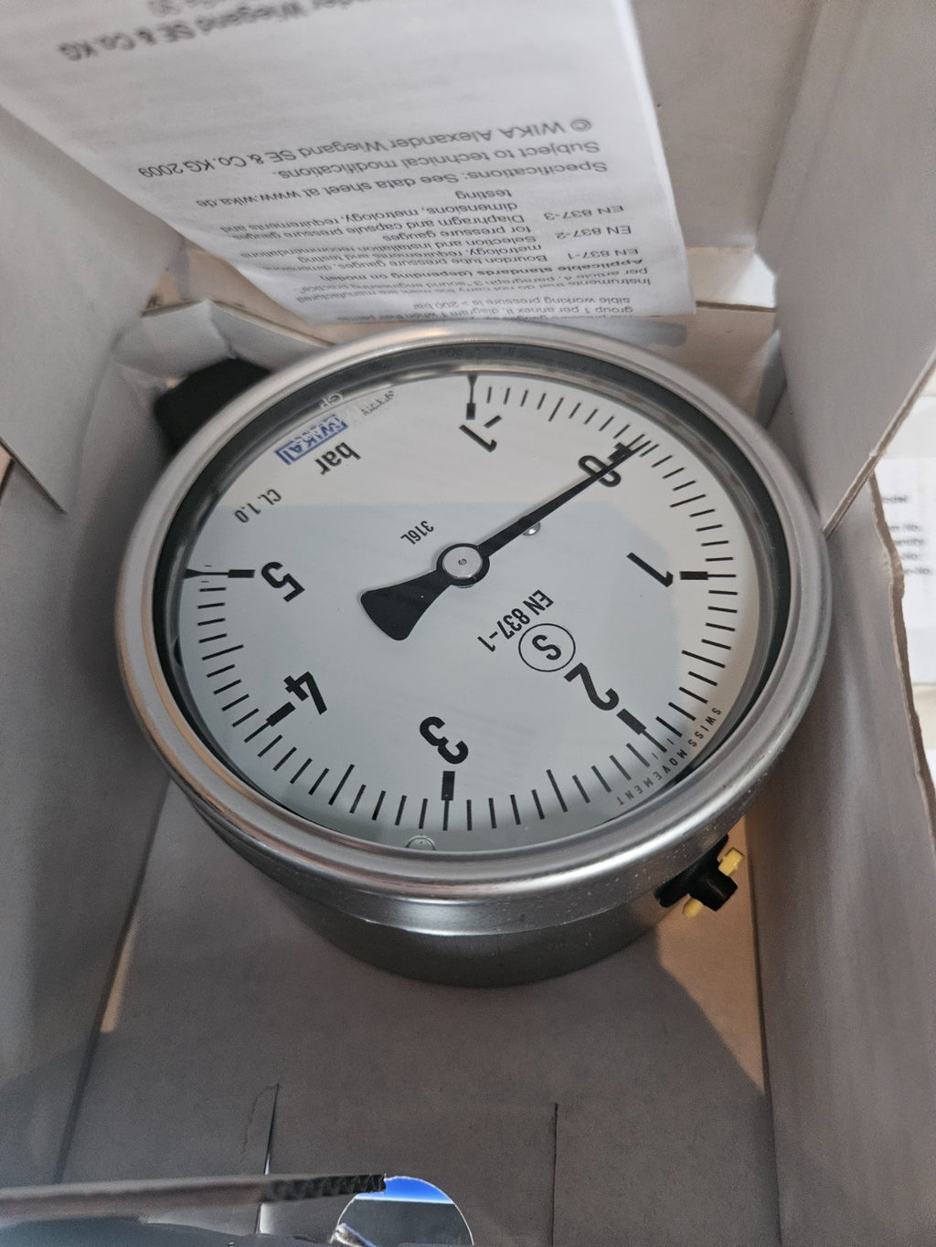 WIKA Manometer Glyzerin 233.30.100, diverse Modelle zur Auswahl G1/2"B, neu/ovp