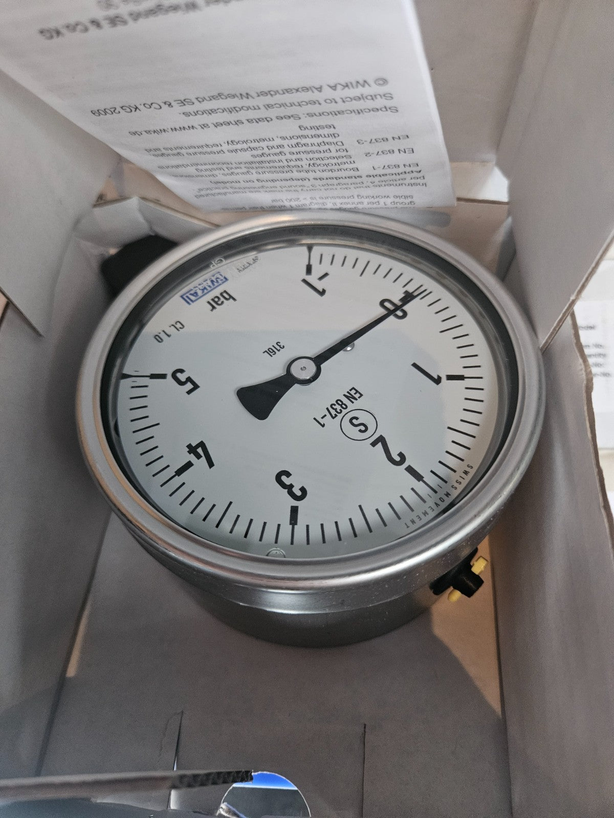 WIKA Manometer Glyzerin 233.30.100, diverse Modelle zur Auswahl G1/2"B, neu/ovp
