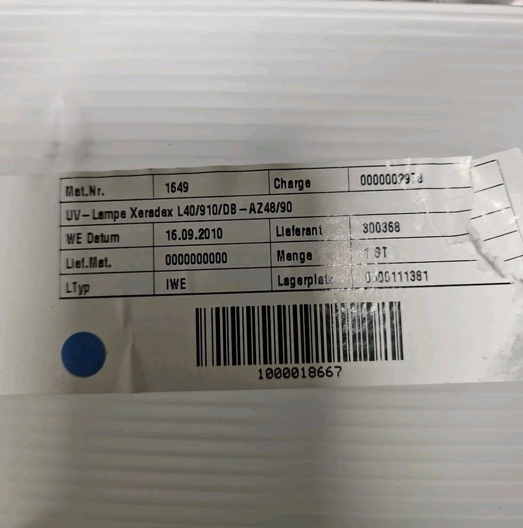 RADIUM Xeradex UV Spezial Excimer Lampe (Neu) L40/910/Db-sh48/90, 061005  New