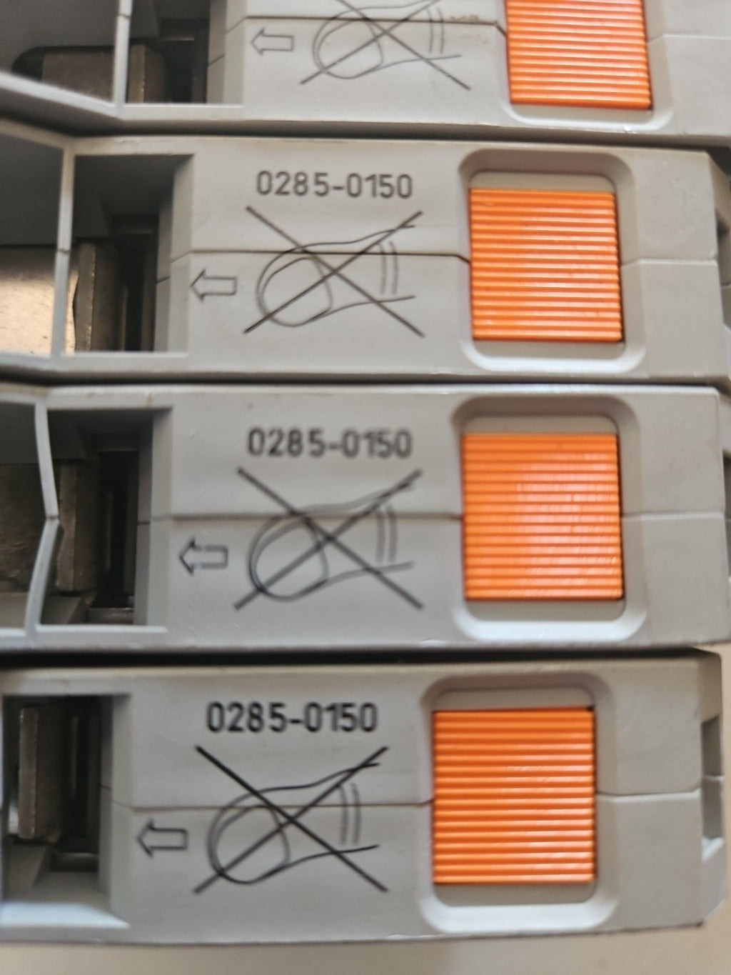 7x WAGO 285-150 285150 02850150 2-Leiter-Durchgangsklemme Neu New Unbenutzt 