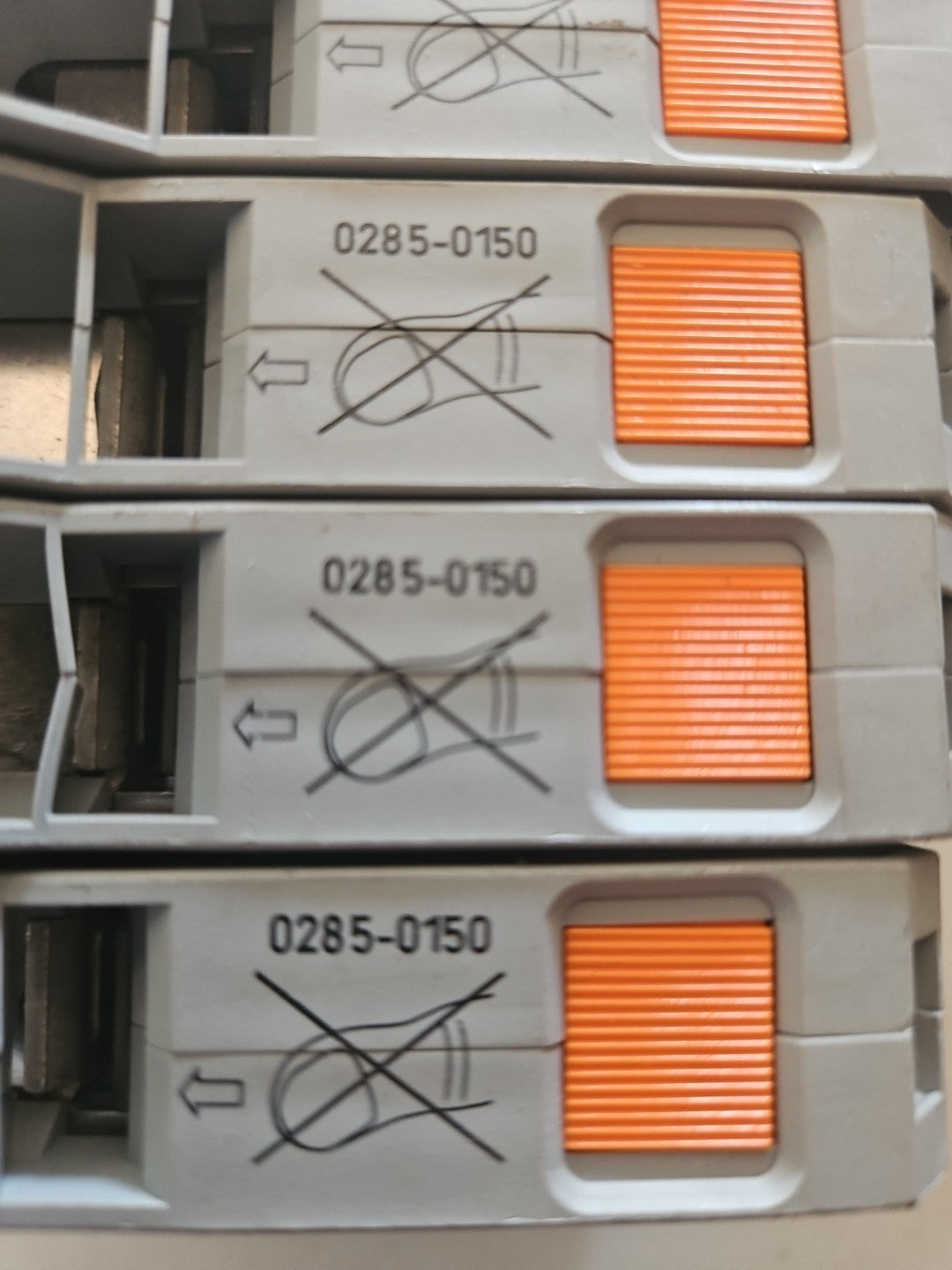 7x WAGO 285-150 285150 02850150 2-Leiter-Durchgangsklemme Neu New Unbenutzt 