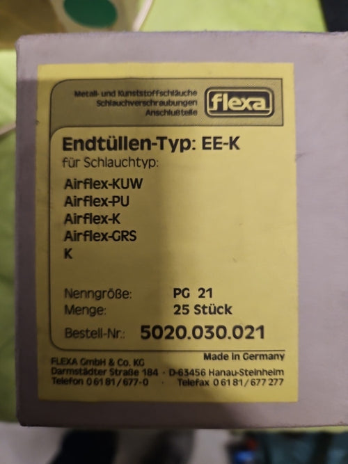 25 Stk. Flexa End-/Innentülle EEK 5020.030.021 Endtüllen 15020030021 Neu/Ovp,new