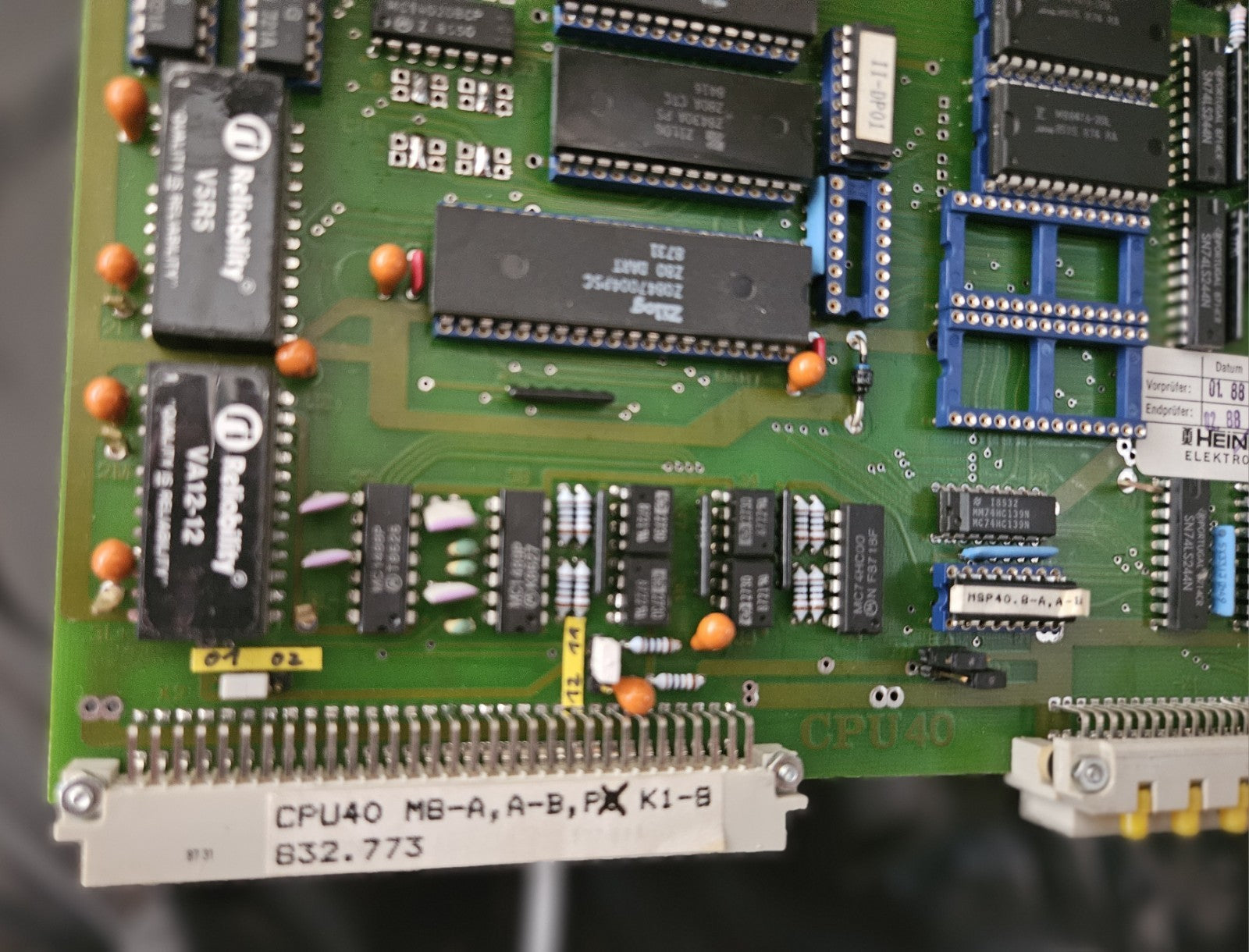 HEINEN CPU40, MB-A, A-B K1-9, 832.733, Neu/Ovp, New In BOX NOS Unused Unbenutzt