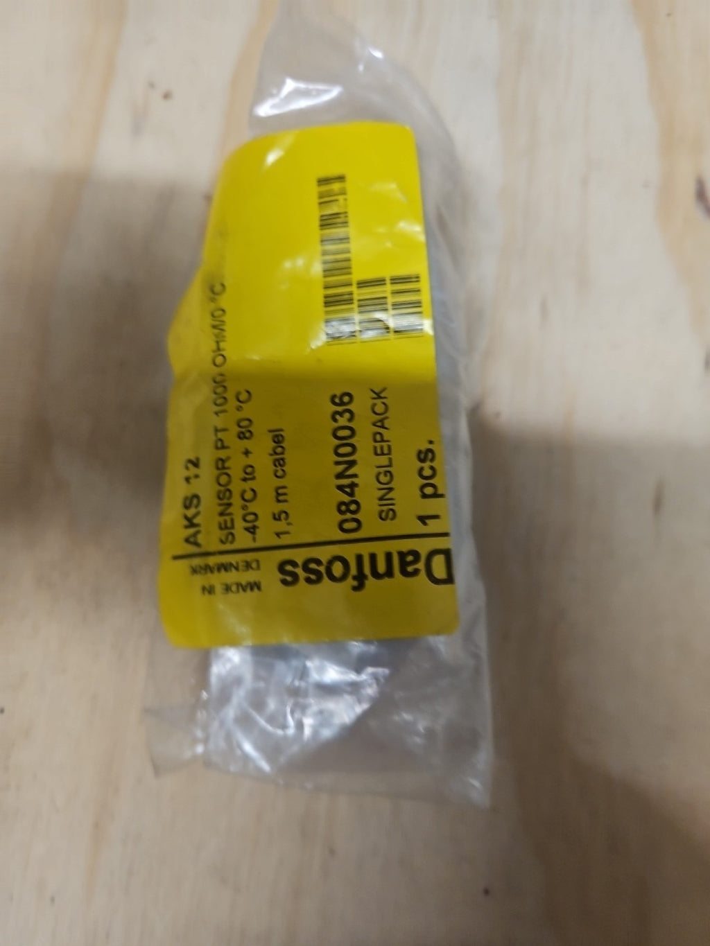 Danfoss 084N0036 AKS 12 Temperature sensor 1.50m Neu/ovp, New Unused