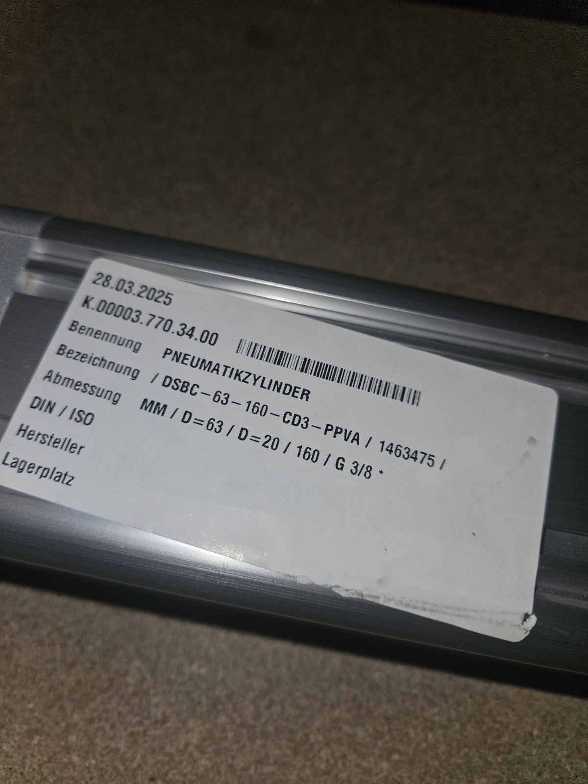FESTO normzylinder, DSBC-63-160-CD3-PPVA, 1463475 New Neu Unused
