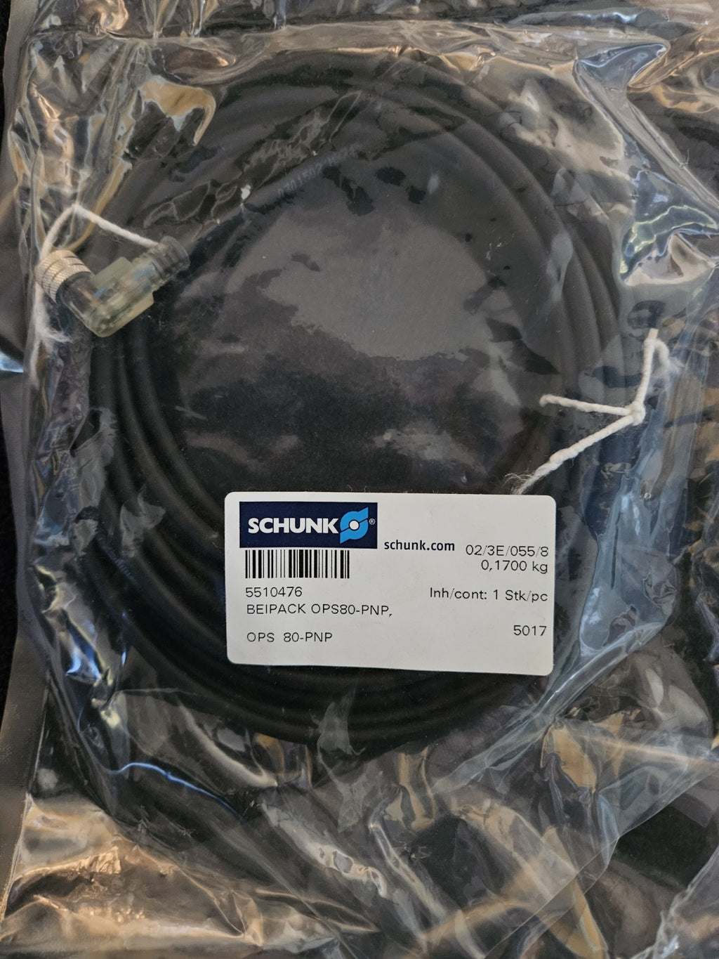 Schunk 5510476 Beipack Zubehör für OPS80-PNP, Sensor, Kabel, Anschluss New NEU
