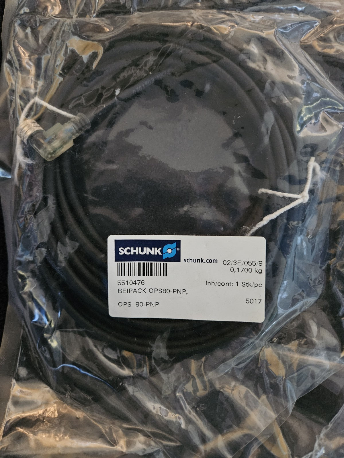 Schunk 5510476 Beipack Zubehör für OPS80-PNP, Sensor, Kabel, Anschluss New NEU