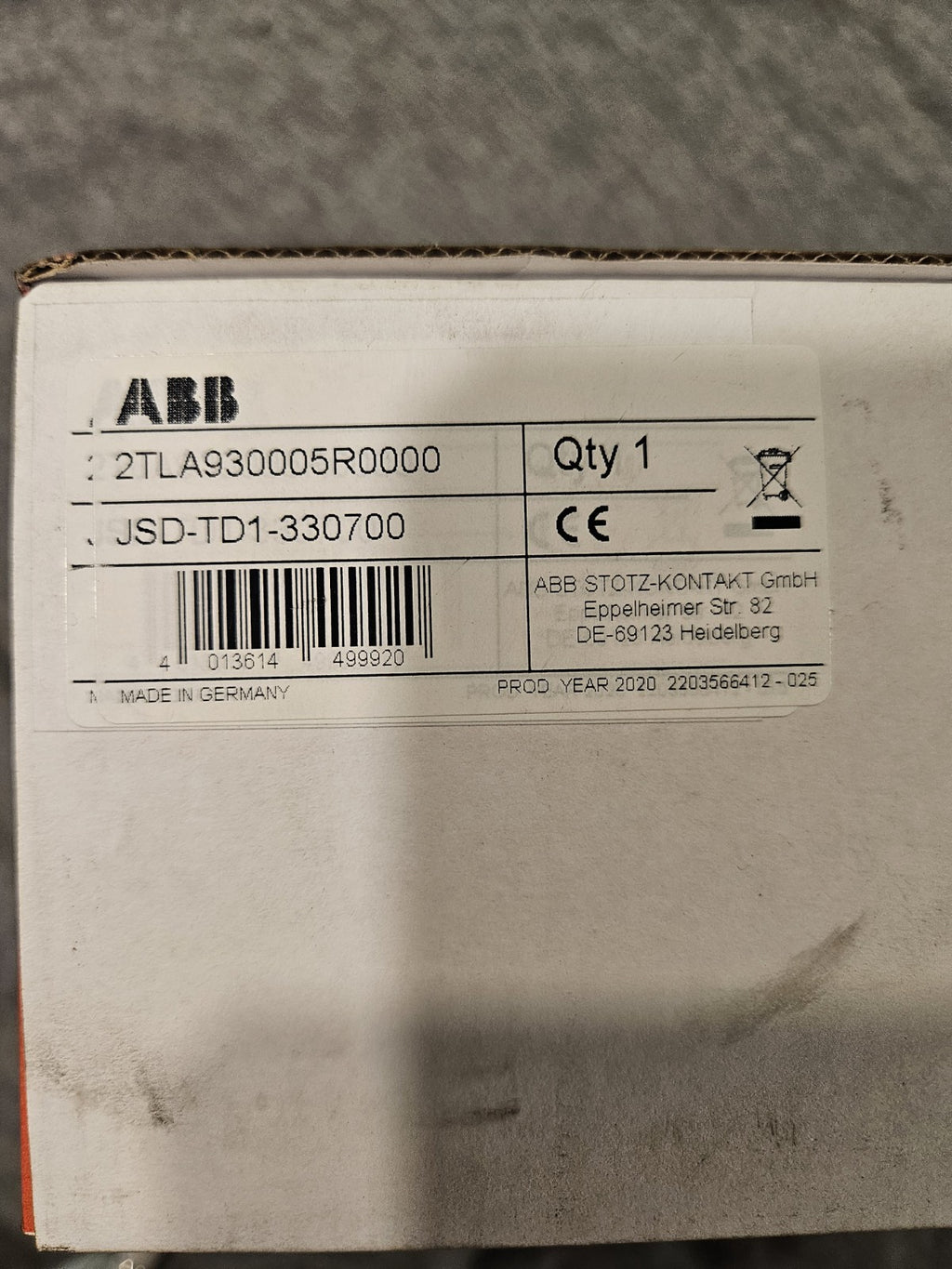ABB Safeball JSD-TD1-330700 Zustimmschalter 2TLA930005R0000 Safeball New In Box