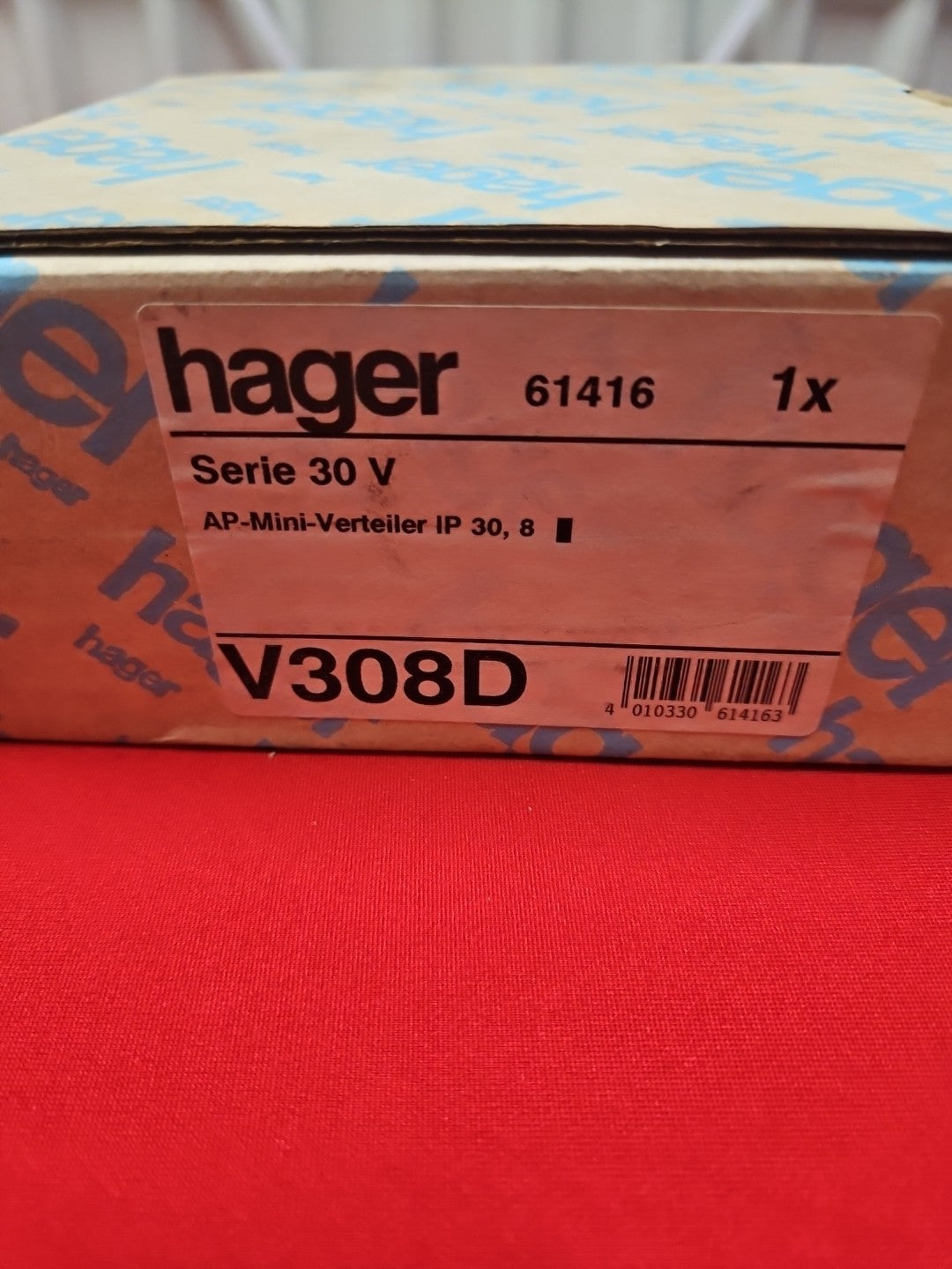 Hager 61416, Aufputz Verteiler V308d wie Gd108n Neu/Ovp, New Unused Serie 30