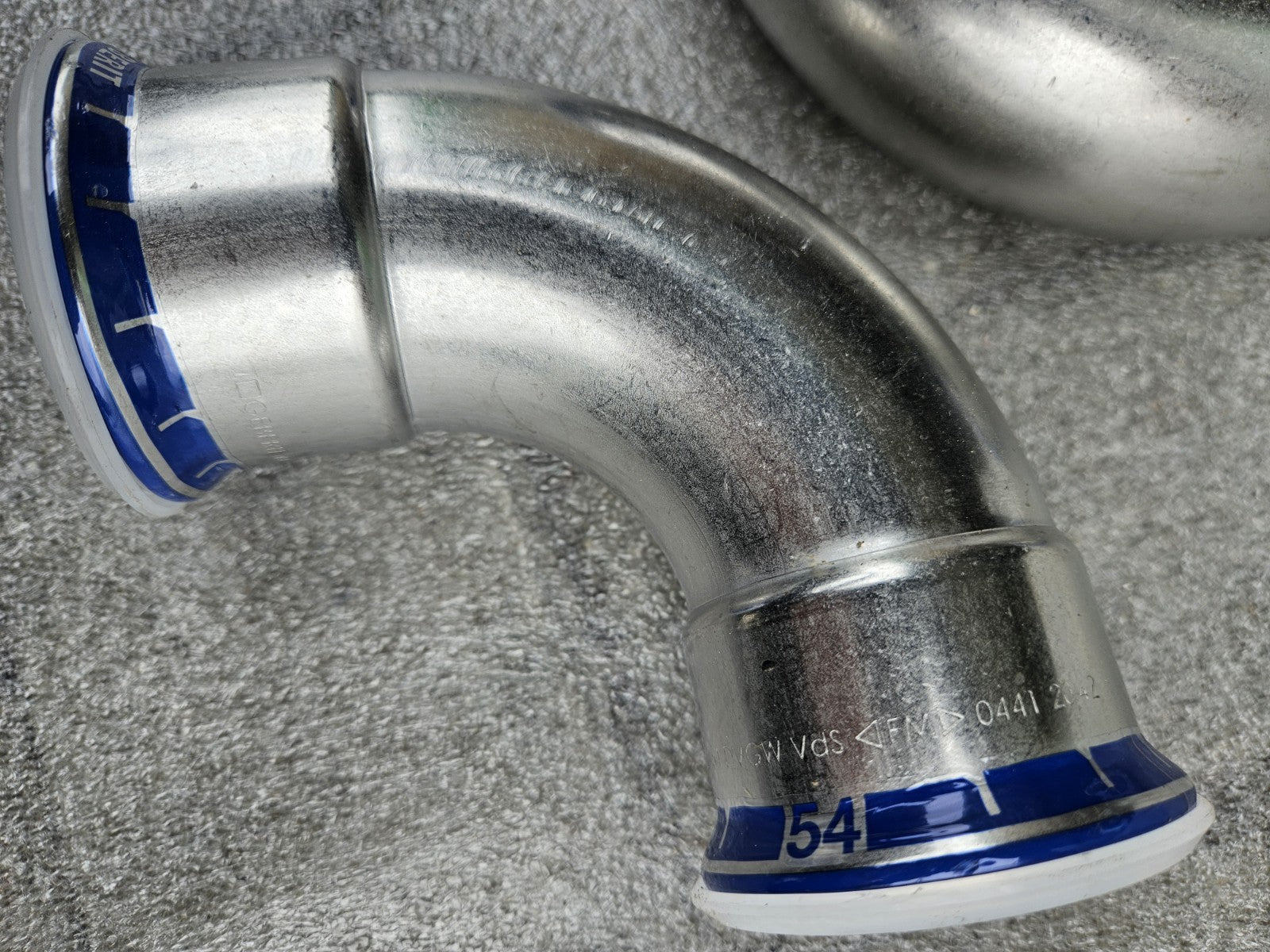 1 x GEBERIT MAPRESS 31108 Edelstahl Bogen 90° d 54 mmNeu INOX new