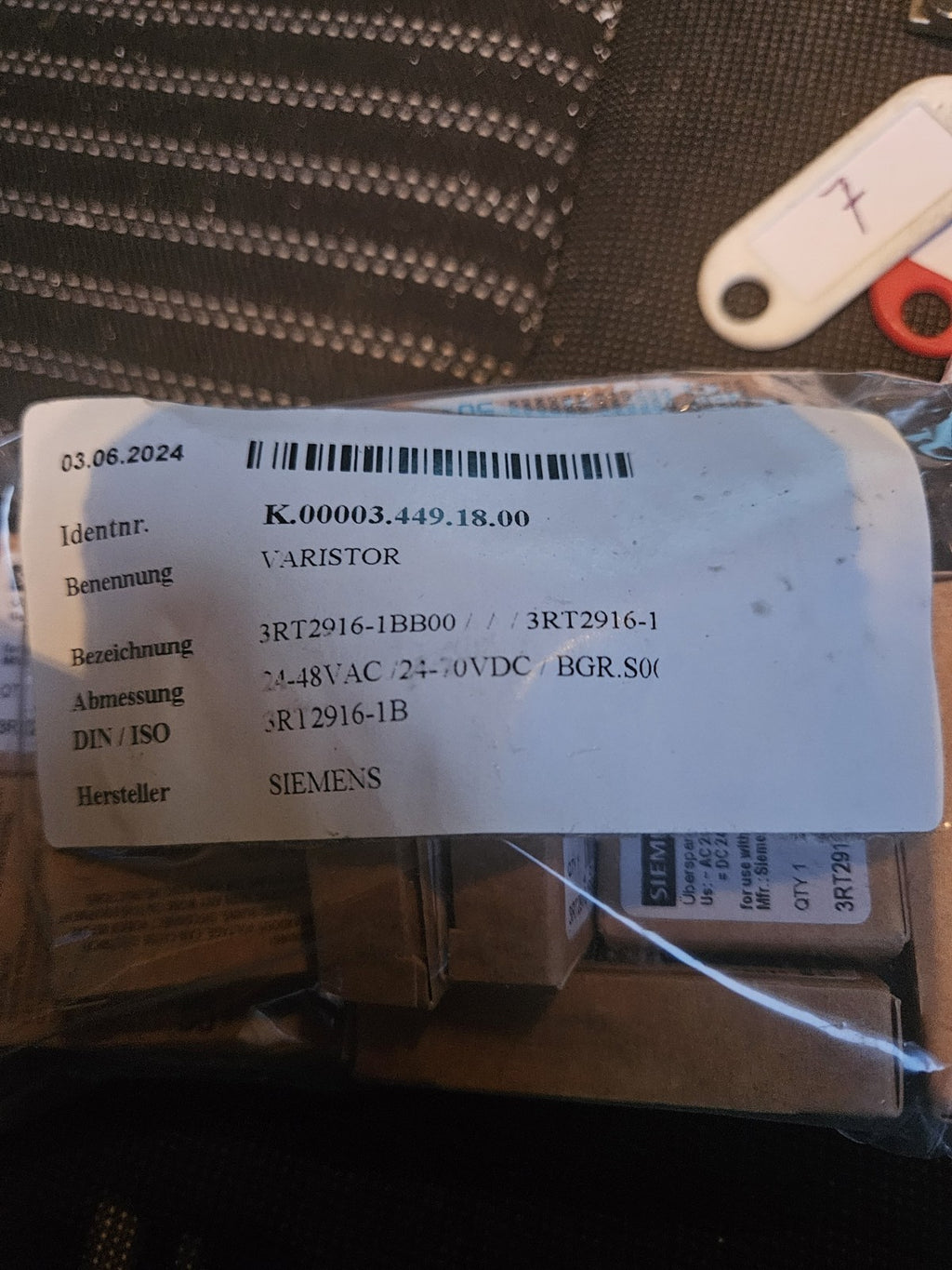 10 x Siemens Überspannungsbegrenzer 3RT2916-1BB00 Varistor, for 3RT2 New Neu/Ovp