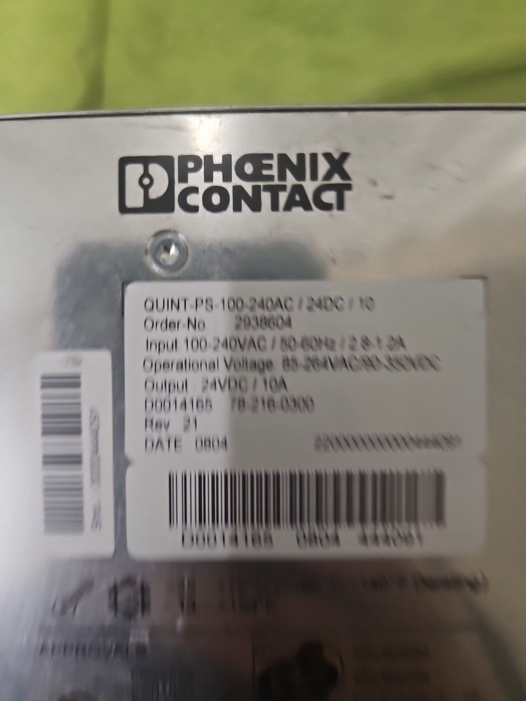 Phoenix Contact Quint-PS-100-240ac/24dc/10 Netzteil Trafo Neu New Unused No Box