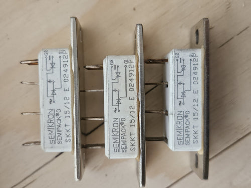 3 x Semikron Semipack 0 SKKT 15/12 E, 024912 Neu New Unused