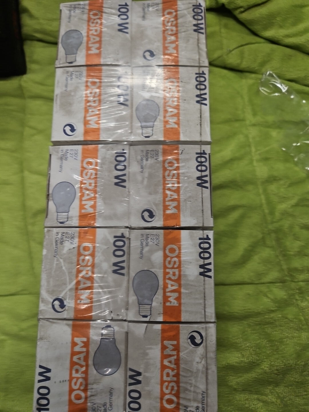  10 X OSRAM GLÜHLAMPE Standart 100W E27 230V Matt BIRNE LAMPE, Neu/ovp New